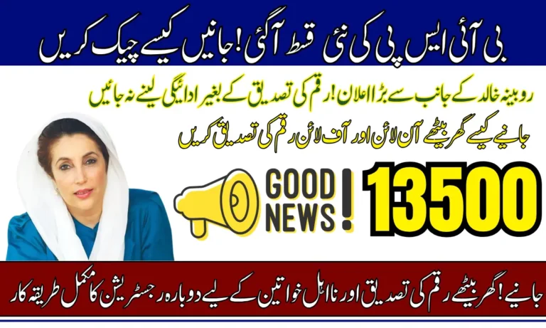 BISP 8171 Balance Check 2025: Verify Latest Rs.13,500 Payment Online & Offline Before Withdrawal Using CNIC