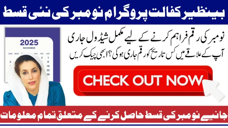 Benazir Kafalat Program Payments Schedule November 2025 – Check Latest Installment Dates And Payment Methods