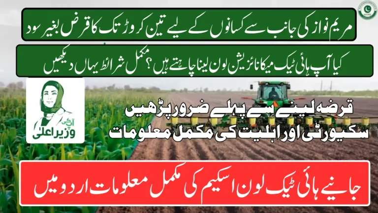 CM High Tech Mechanization Loan Scheme 2025 Requirements For Application And Security Details