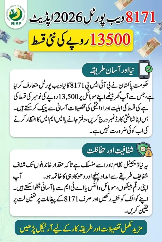 BISP 8171 Web Portal 2026 For Recheck Eligibility 13500 Of November Step-By-Step Guide
